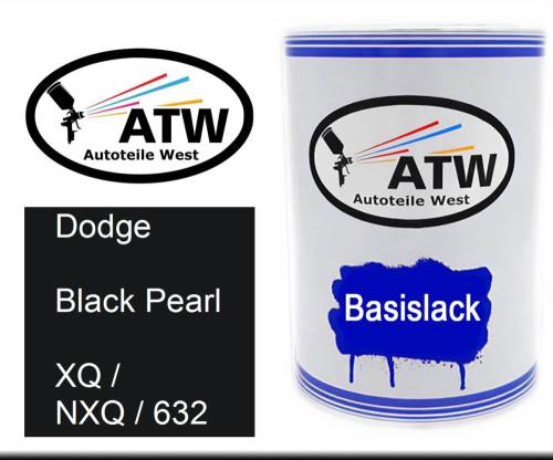 Dodge, Black Pearl, XQ / NXQ / 632: 500ml Lackdose, von ATW Autoteile West.
